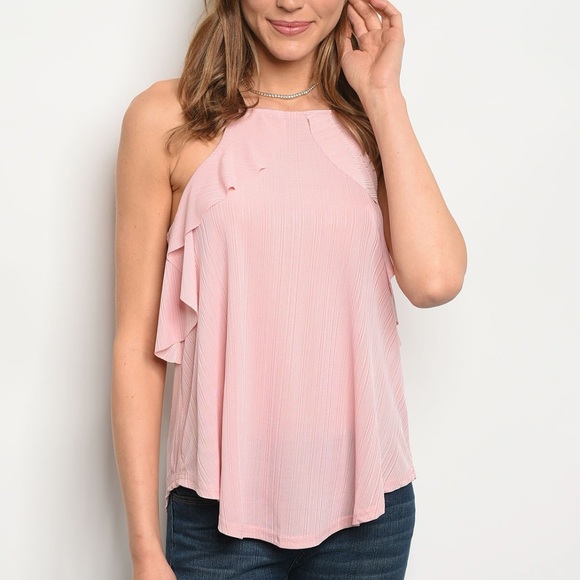 LAST Ruffle Tank in Pink - Picture 2 of 3